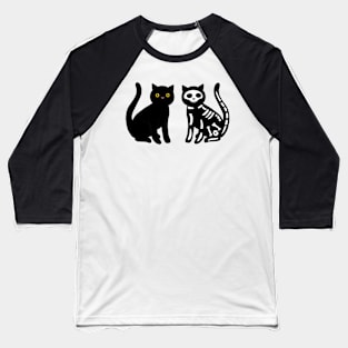 Skull Cats Baseball T-Shirt